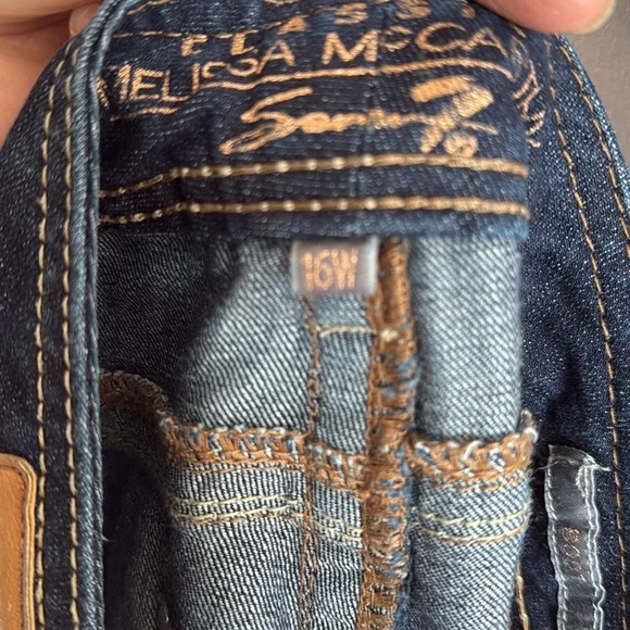 2 Pair Melissa McCarthy Seven7 Bootcut Jeans EUC Size 16W - Picture 7 of 15